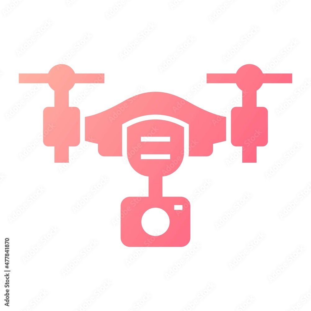 Vector Drone Glyph Gradient Icon Design Vector Drone Glyph Gradient Icon Design
