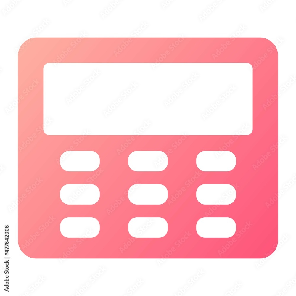 Vector Digit Glyph Gradient Icon Design Vector Digit Glyph Gradient Icon Design