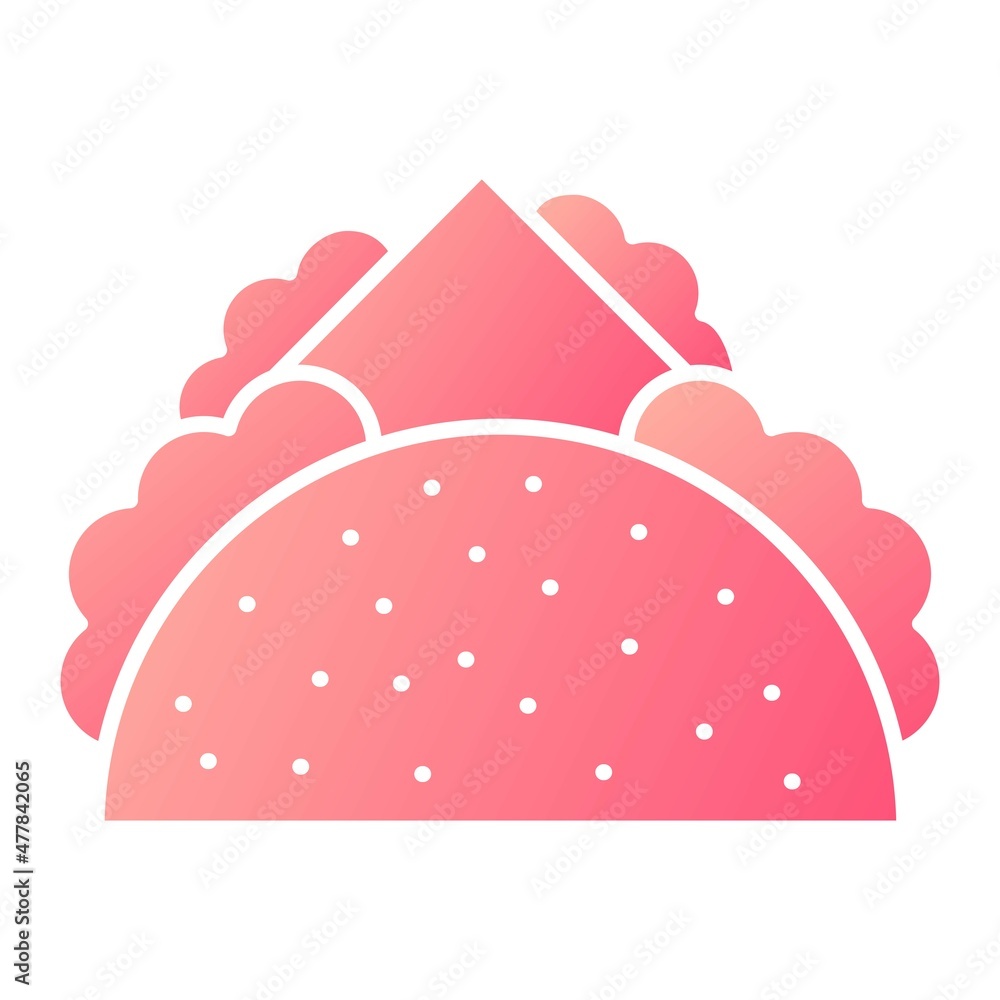 Vector Taco Glyph Gradient Icon Design Vector Taco Glyph Gradient Icon Design