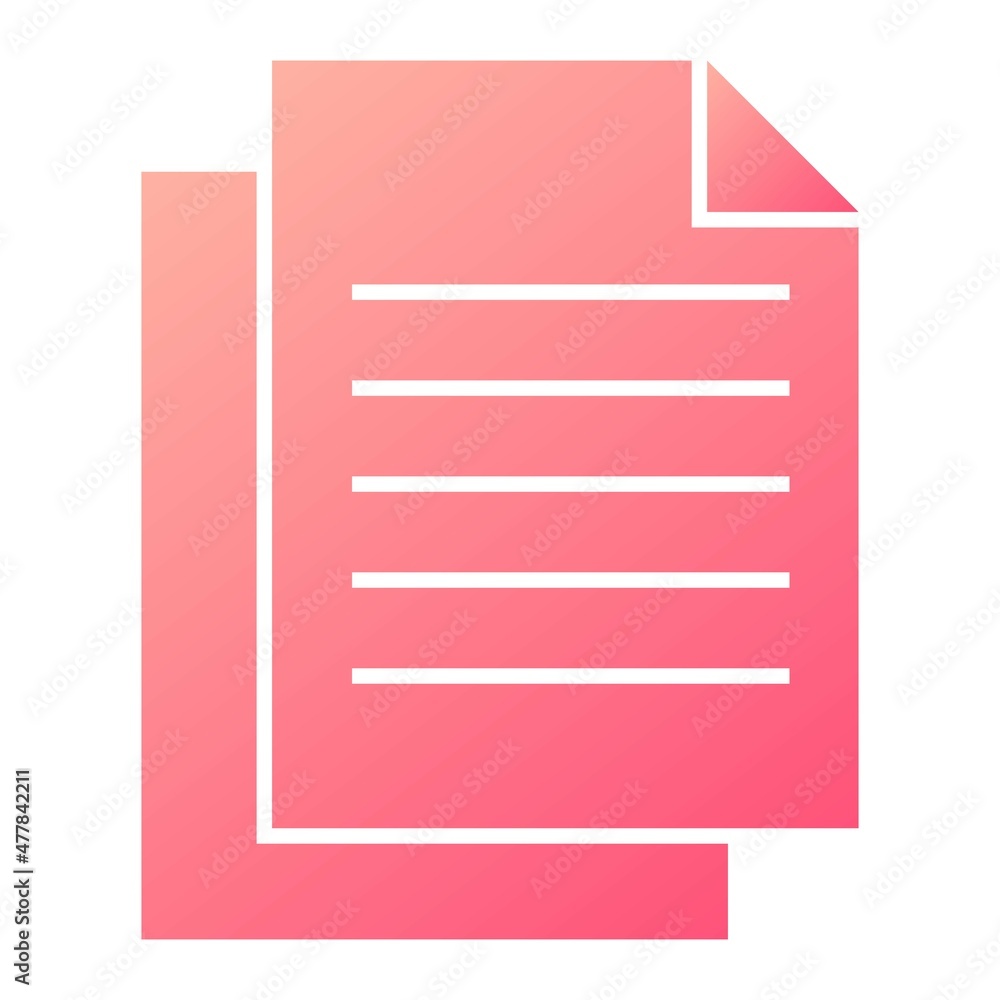 Vector Copy Glyph Gradient Icon Design Vector Copy Glyph Gradient Icon Design