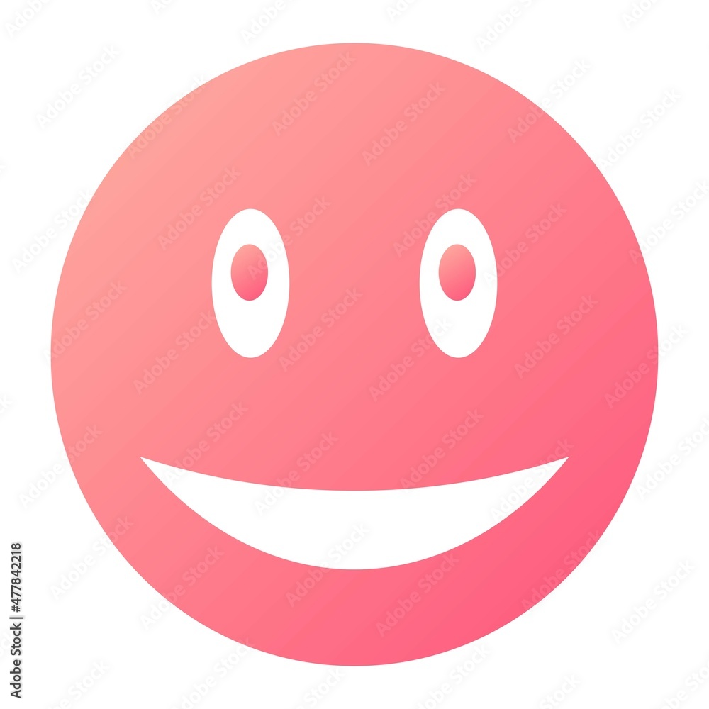 Fototapeta premium Vector Smiling Glyph Gradient Icon Design