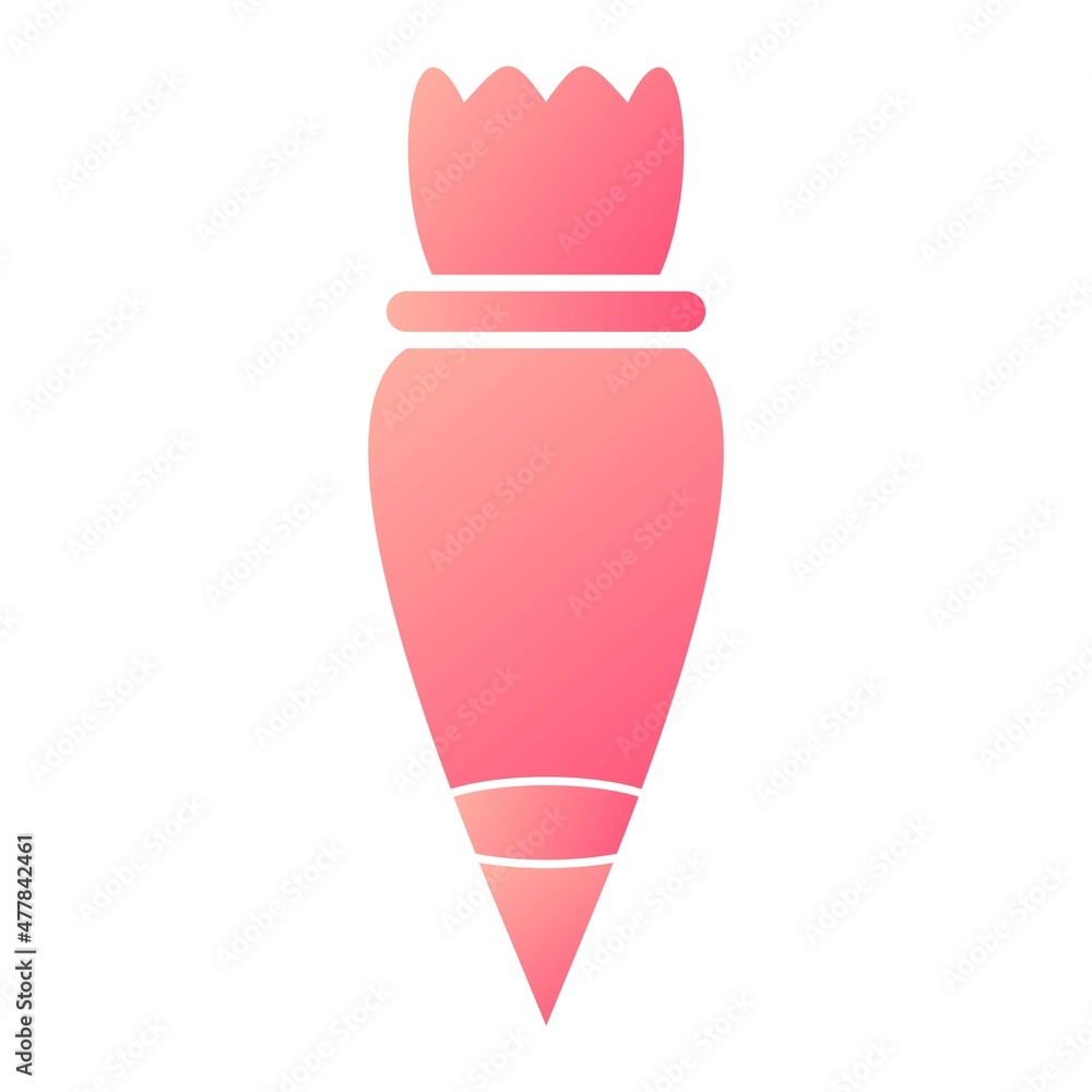 Vector Pastry Bag Glyph Gradient Icon Design Vector Pastry Bag Glyph Gradient Icon Design