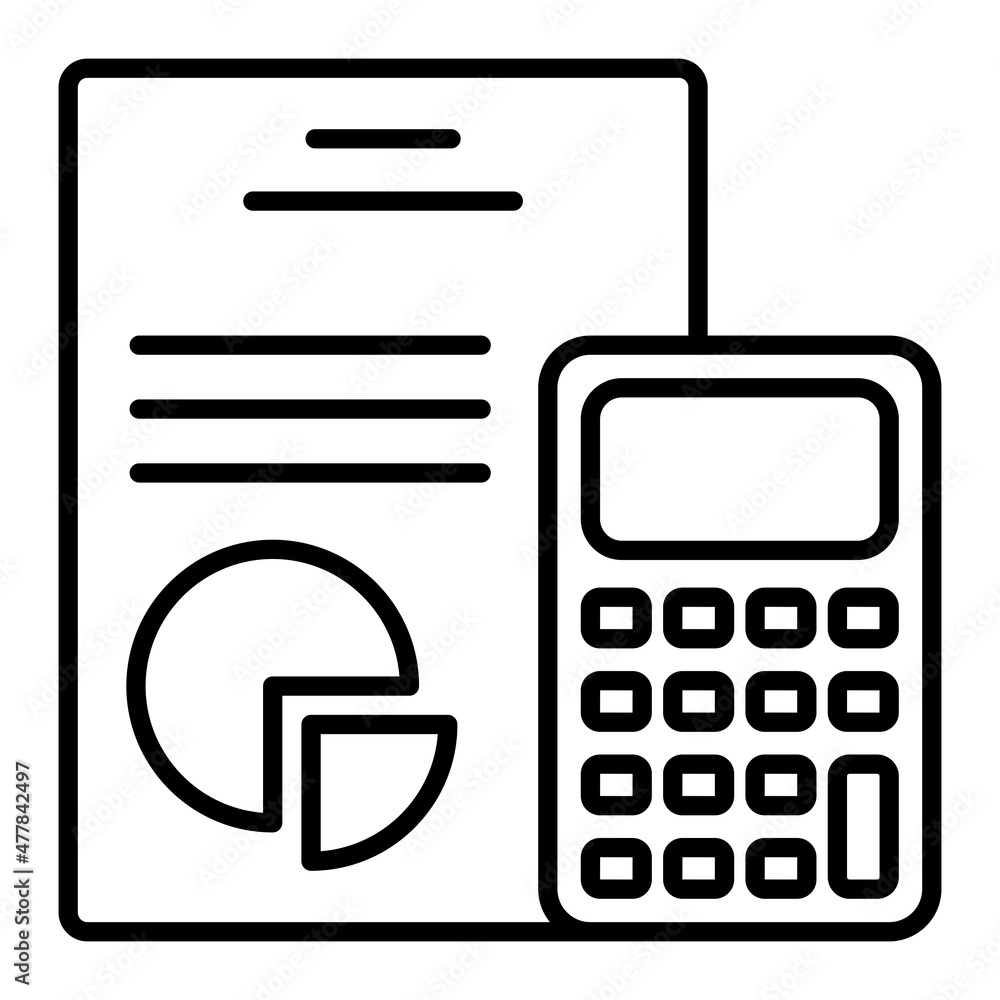 Budget Vector Outline Icon Isolated On White Background Budget Vector Outline Icon Isolated On White Background