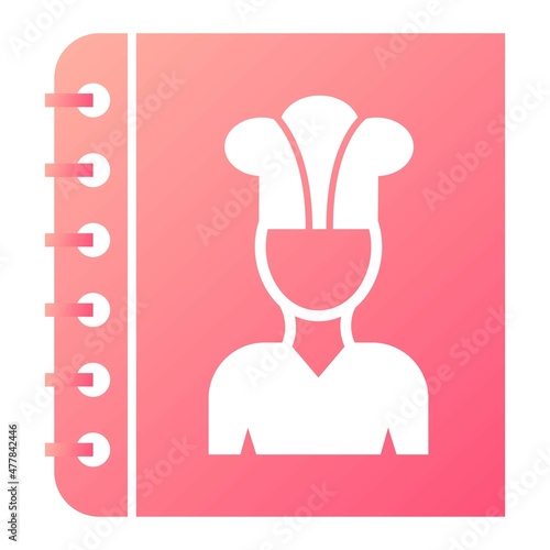 Vector Cook Book Glyph Gradient Icon Design
