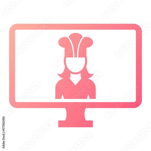 Vector Cooking Show Glyph Gradient Icon Design