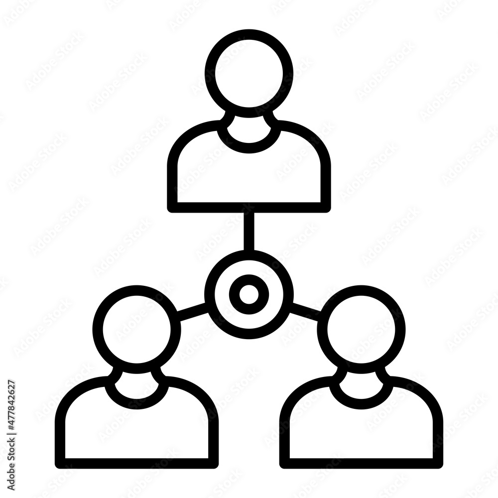 Fototapeta premium Group Vector Outline Icon Isolated On White Background