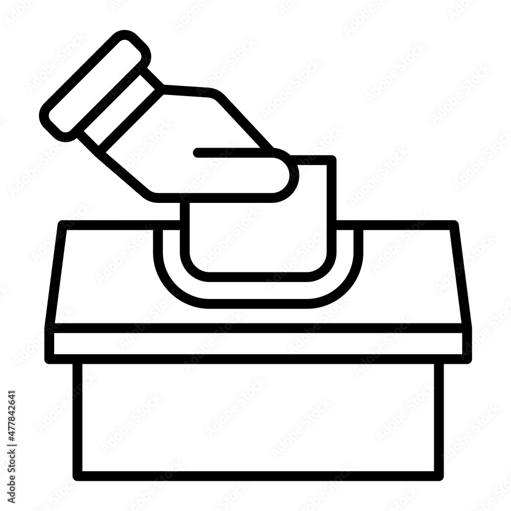 Vote Vector Outline Icon Isolated On White Background Vote Vector Outline Icon Isolated On White Background
