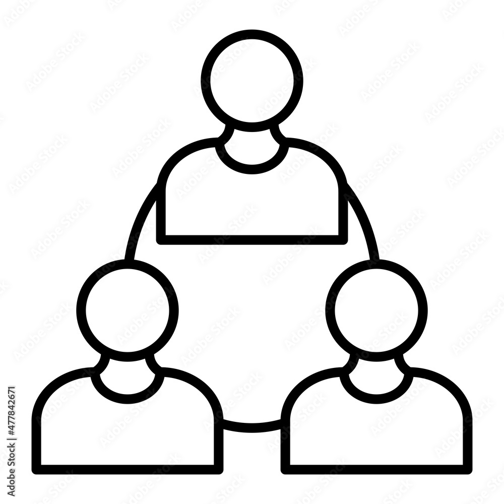 Fototapeta premium Union Vector Outline Icon Isolated On White Background