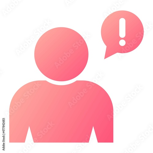 Vector Complaint Glyph Gradient Icon Design