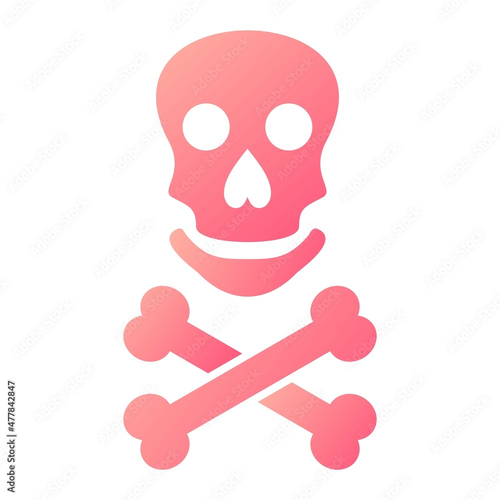 Vector Jolly Roger Glyph Gradient Icon Design Vector Jolly Roger Glyph Gradient Icon Design