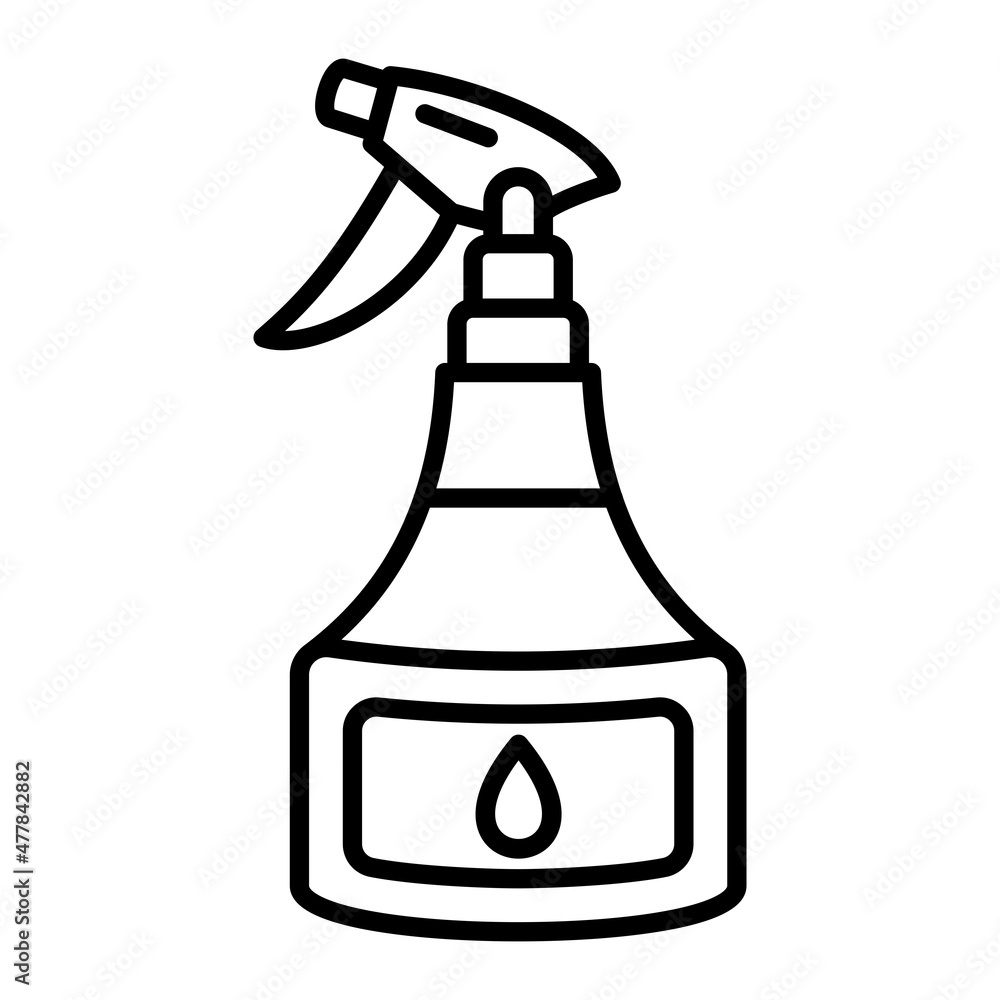 Spray Vector Outline Icon Isolated On White Background Spray Vector Outline Icon Isolated On White Background