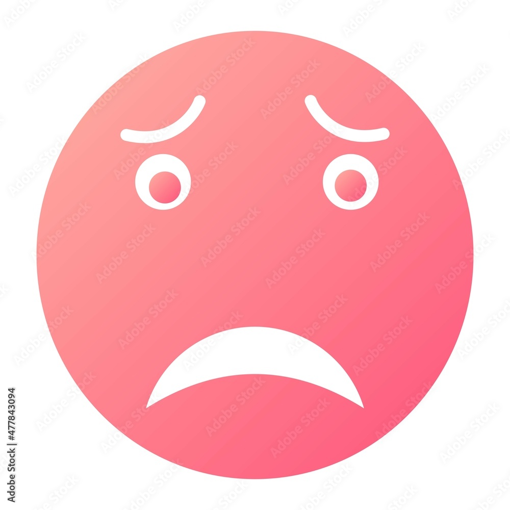 Vector Tired Glyph Gradient Icon Design Vector Tired Glyph Gradient Icon Design