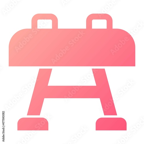 Vector Pommel Horse Glyph Gradient Icon Design
