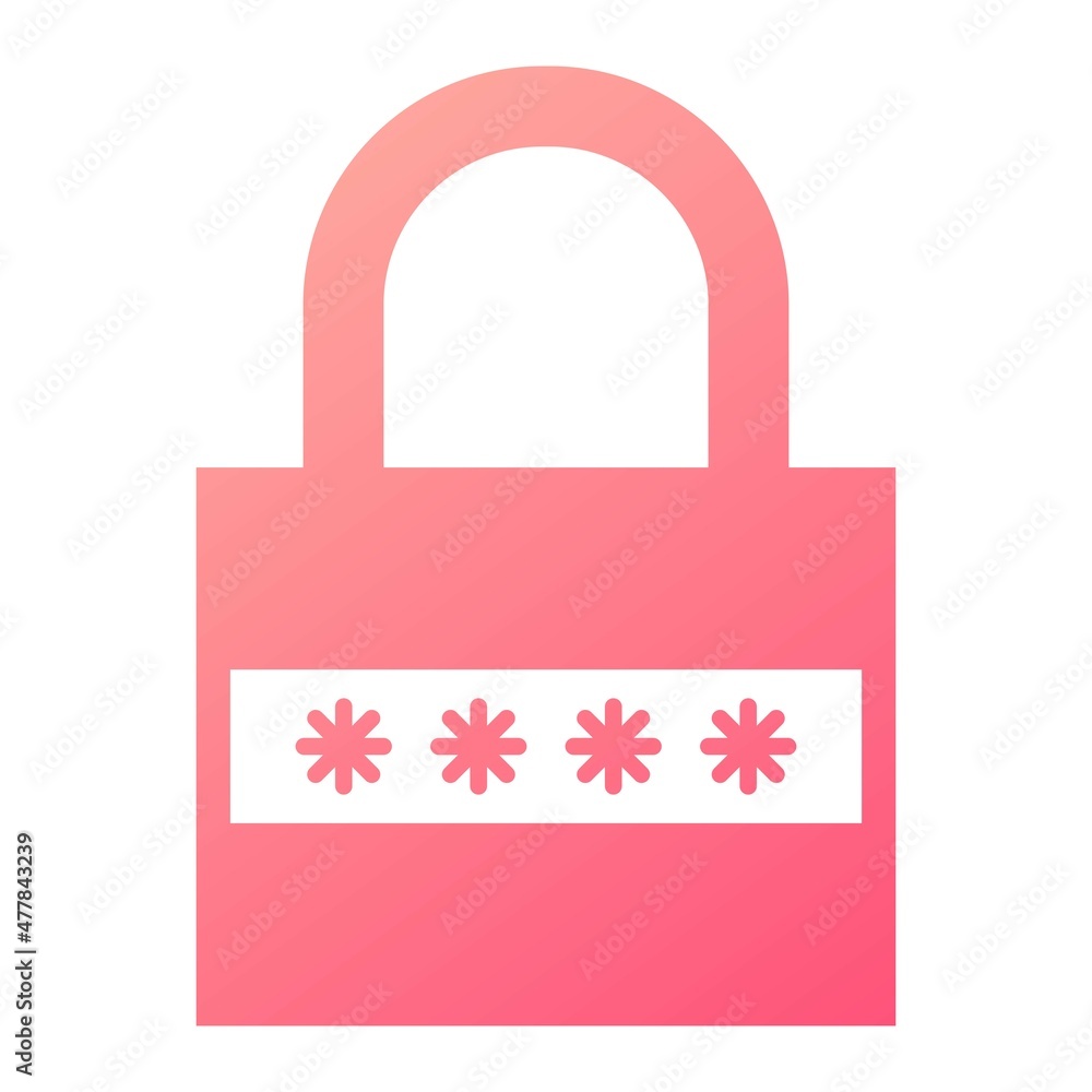Vector Pass Code Glyph Gradient Icon Design Vector Pass Code Glyph Gradient Icon Design
