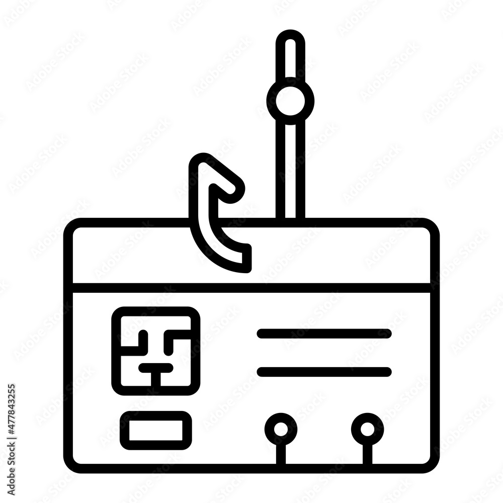 Phishing Vector Outline Icon Isolated On White Background Phishing Vector Outline Icon Isolated On White Background