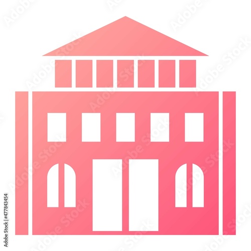 Vector Court Glyph Gradient Icon Design