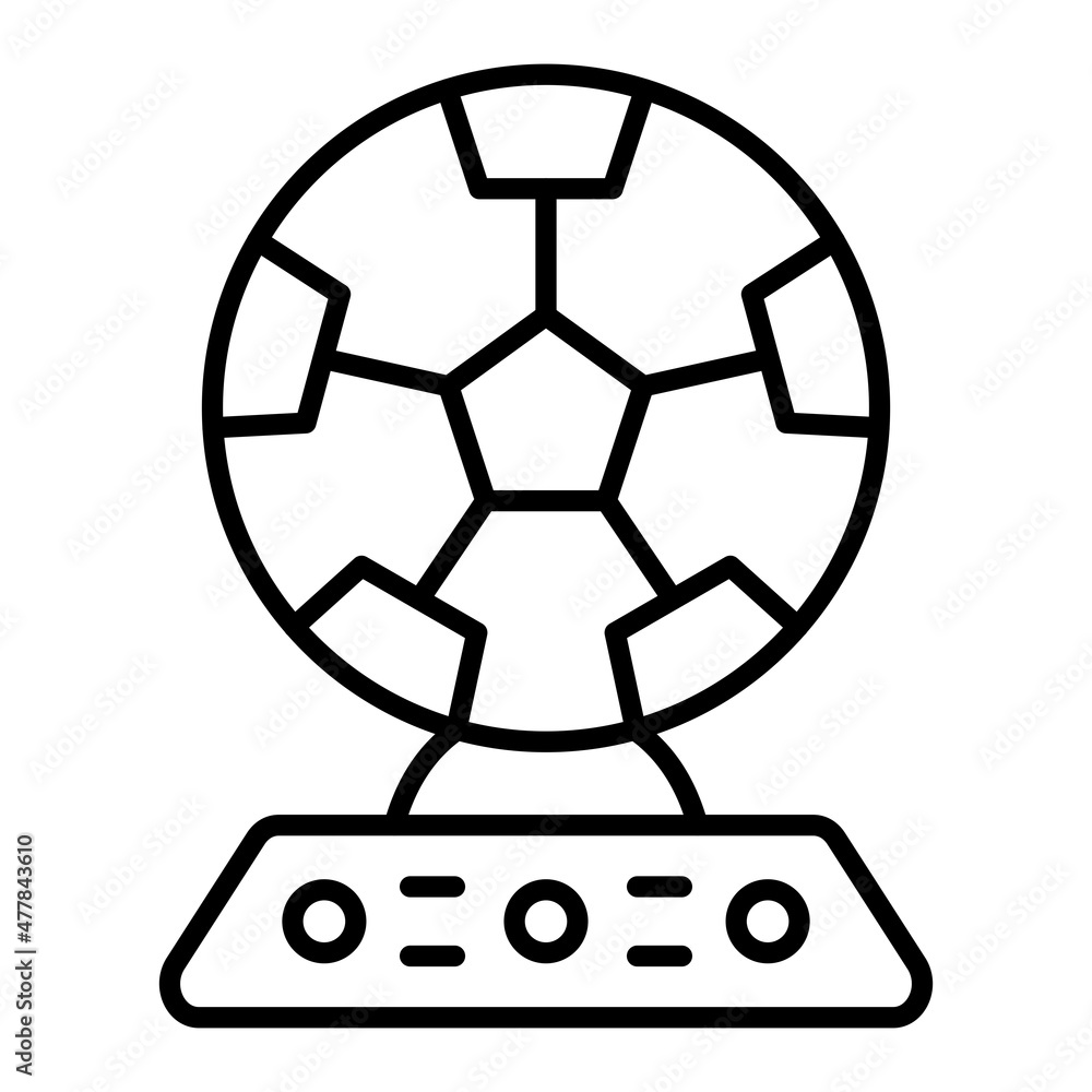 Ballon Dor Vector Outline Icon Isolated On White Background Ballon Dor Vector Outline Icon Isolated On White Background