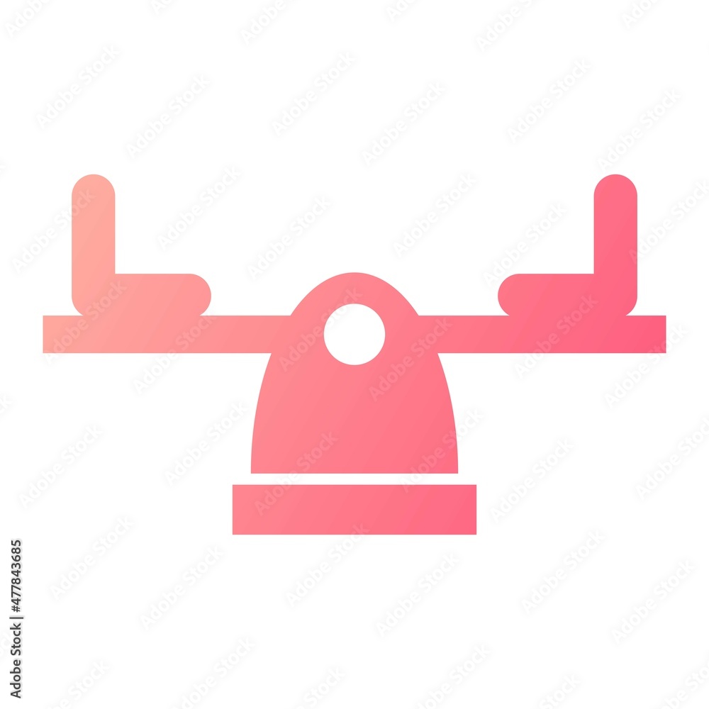 Vector Sea Saw Glyph Gradient Icon Design Vector Sea Saw Glyph Gradient Icon Design