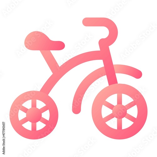 Vector Tricycle Glyph Gradient Icon Design