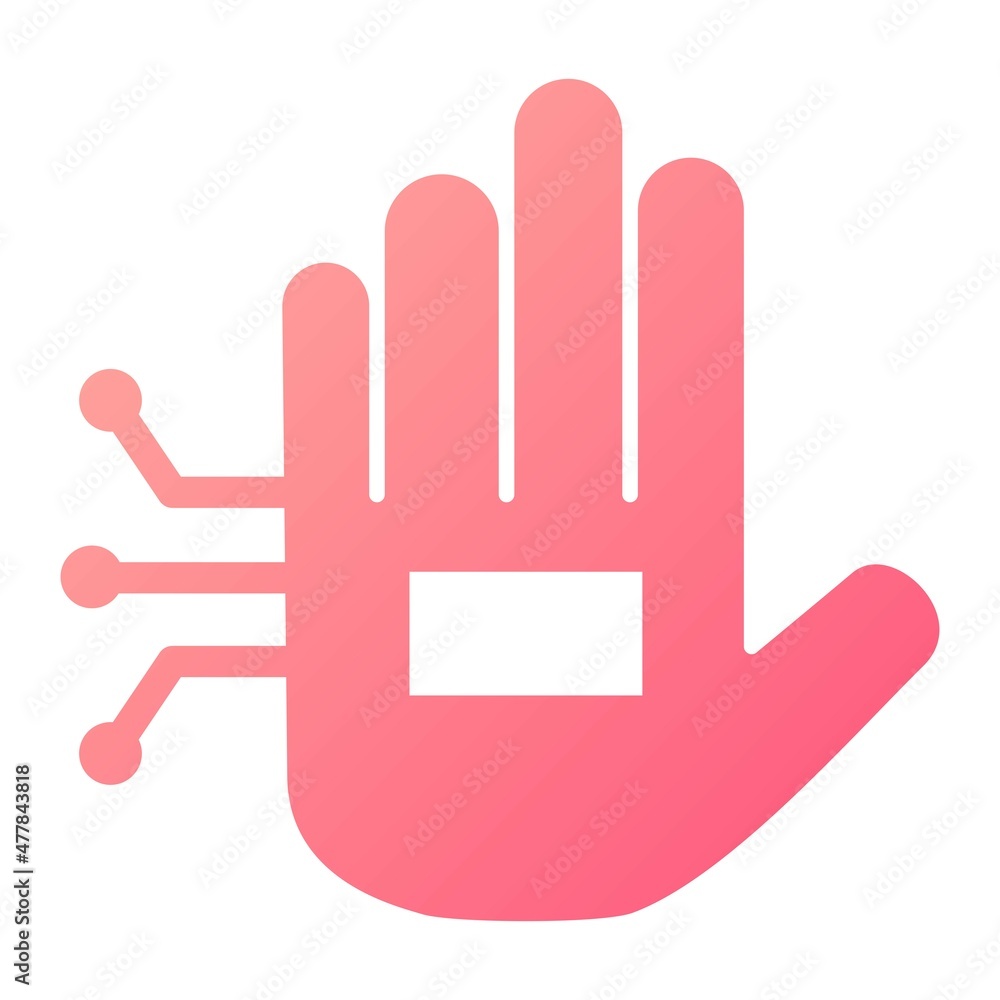 Obraz premium Vector Wired Gloves Glyph Gradient Icon Design