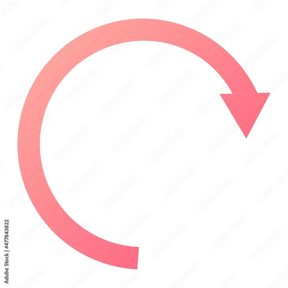 Vector Rotation Glyph Gradient Icon Design Vector Rotation Glyph Gradient Icon Design