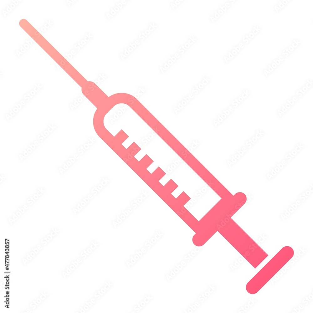 Vector Syringe Glyph Gradient Icon Design Vector Syringe Glyph Gradient Icon Design