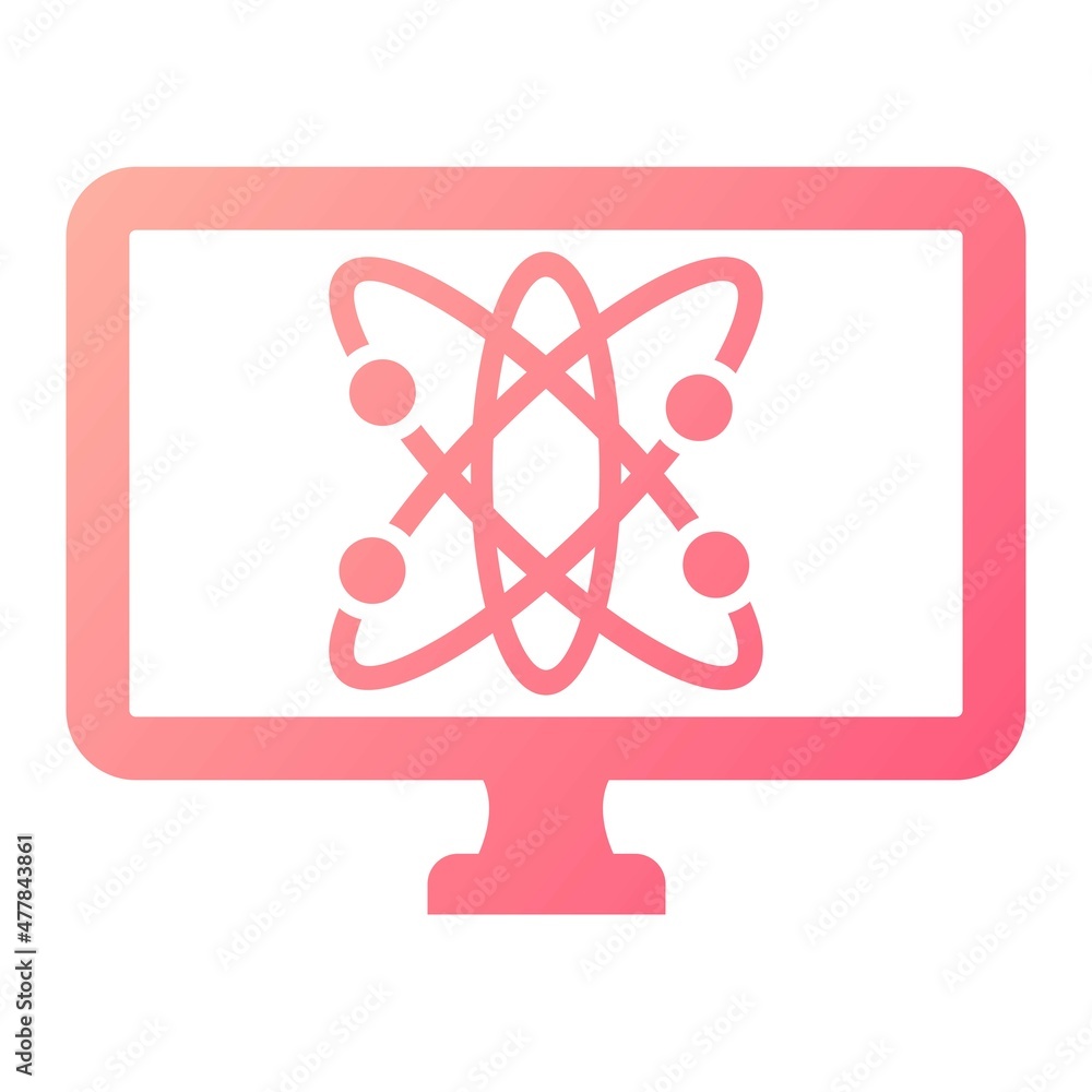 Vector Online Chemistry Glyph Gradient Icon Design Vector Online Chemistry Glyph Gradient Icon Design