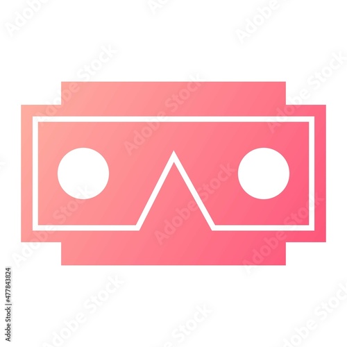 Vector Stereoscope Glyph Gradient Icon Design