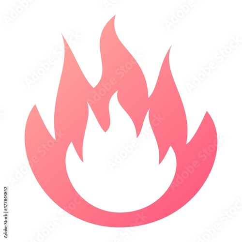 Vector Burning Glyph Gradient Icon Design