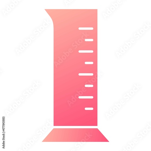 Vector Graduated Cylinder Glyph Gradient Icon Design