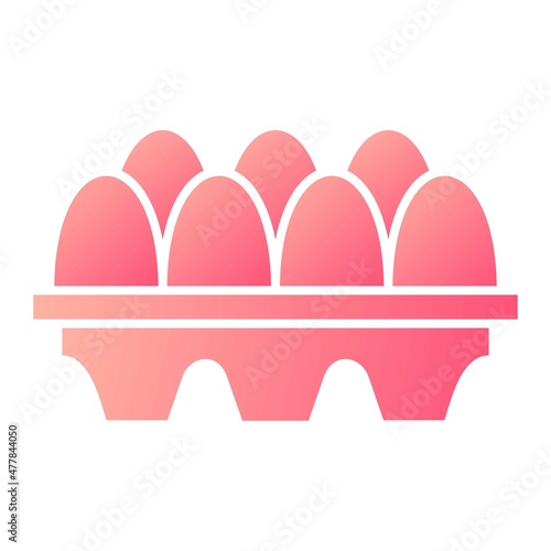 Vector Egg Glyph Gradient Icon Design