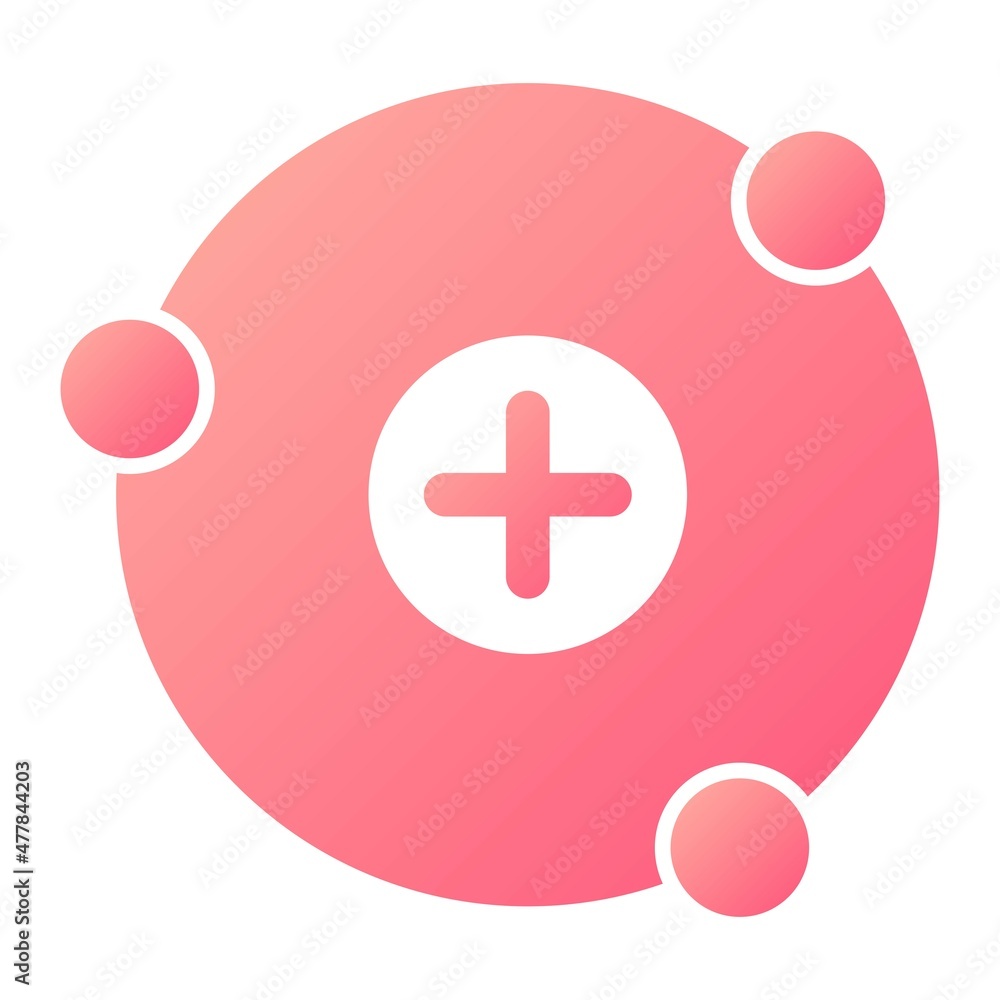 Obraz premium Vector Proton Glyph Gradient Icon Design