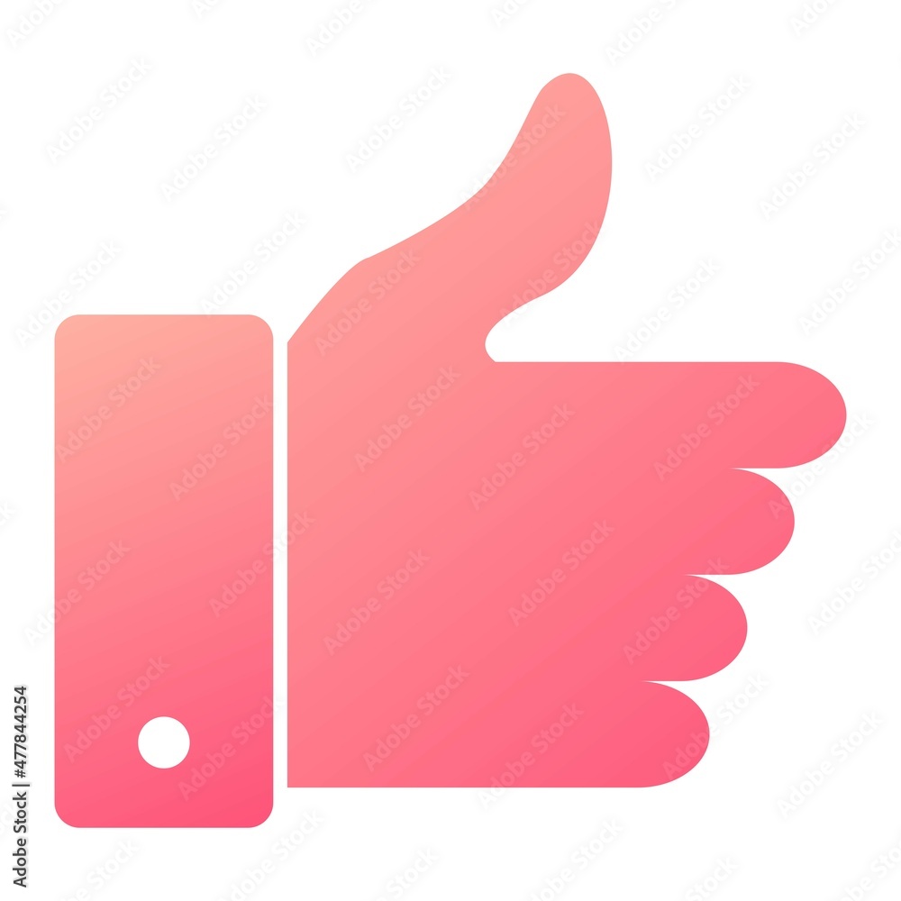 Vector Like Glyph Gradient Icon Design Vector Like Glyph Gradient Icon Design