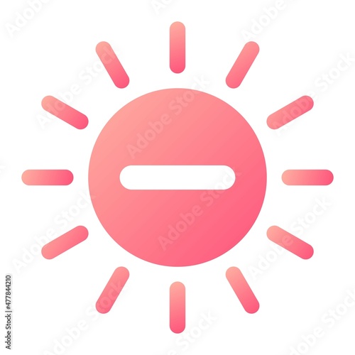 Vector Negative Ion Glyph Gradient Icon Design