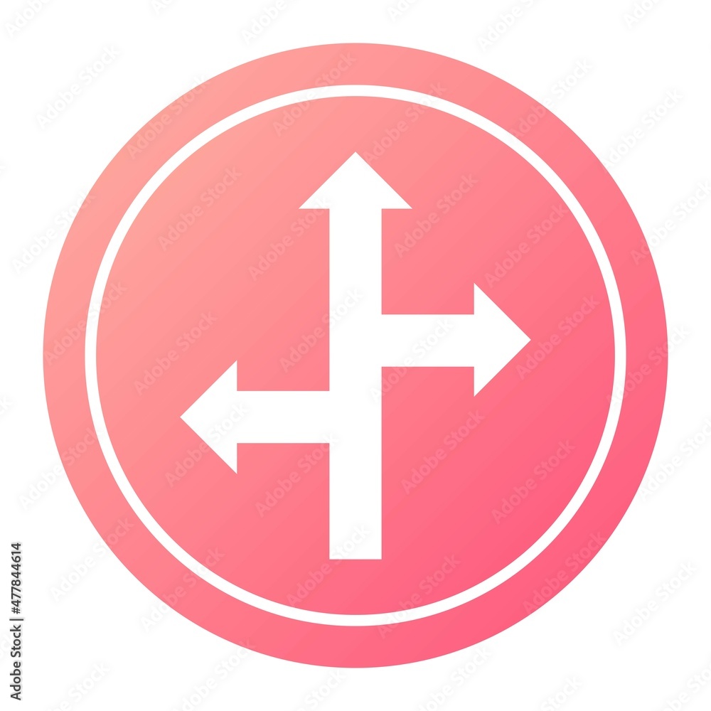 Vector Directions Glyph Gradient Icon Design Vector Directions Glyph Gradient Icon Design