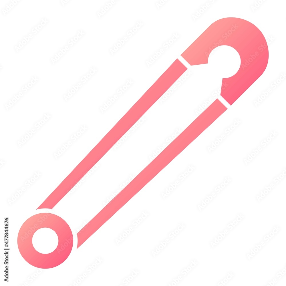 Vector Safety Pin Glyph Gradient Icon Design Vector Safety Pin Glyph Gradient Icon Design