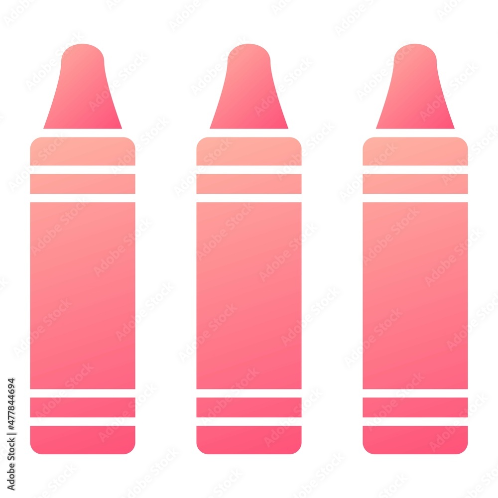 Vector Crayons Glyph Gradient Icon Design Vector Crayons Glyph Gradient Icon Design