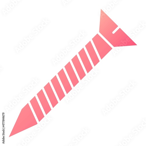 Vector Screw Glyph Gradient Icon Design