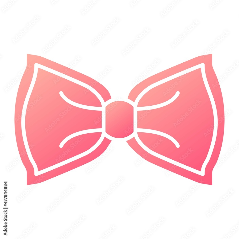 Fototapeta premium Vector Bow Tie Glyph Gradient Icon Design