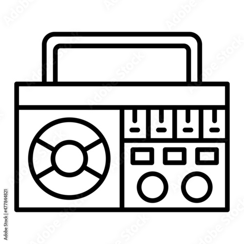 Analogue Vector Outline Icon Isolated On White Background