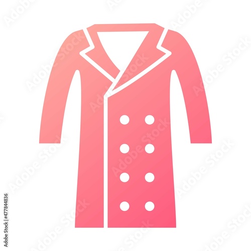 Vector Overcoat Glyph Gradient Icon Design