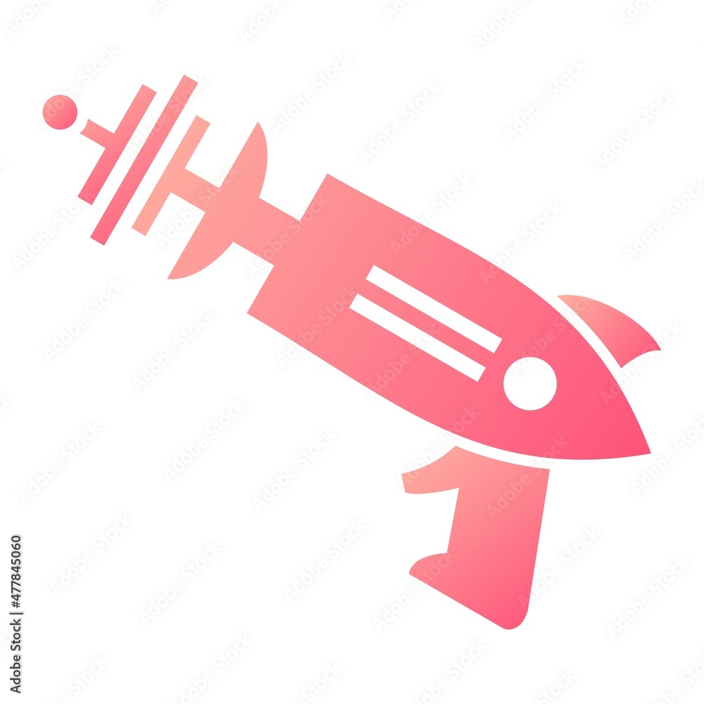 Vector Space Gun Glyph Gradient Icon Design Vector Space Gun Glyph Gradient Icon Design