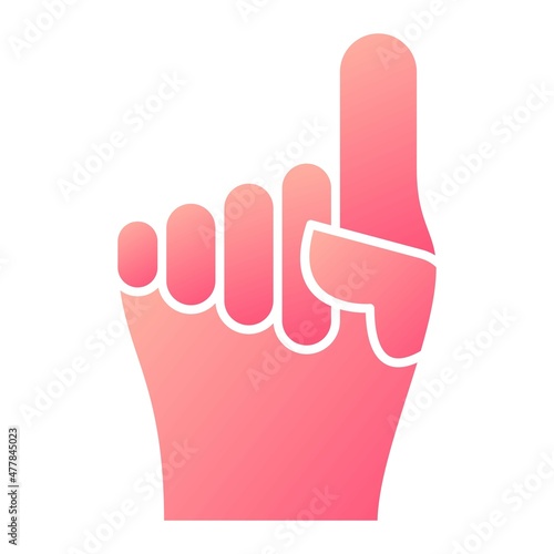 Vector Foam Hand Glyph Gradient Icon Design