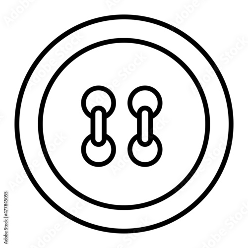 Button Vector Outline Icon Isolated On White Background
