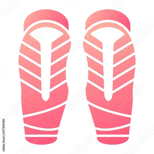 Vector Shin Guards Glyph Gradient Icon Design