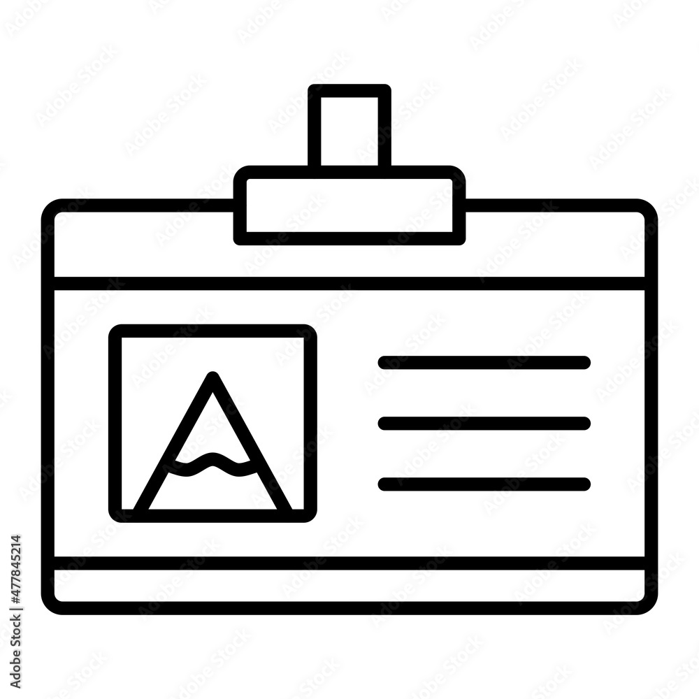 Ski Pass Vector Outline Icon Isolated On White Background Ski Pass Vector Outline Icon Isolated On White Background