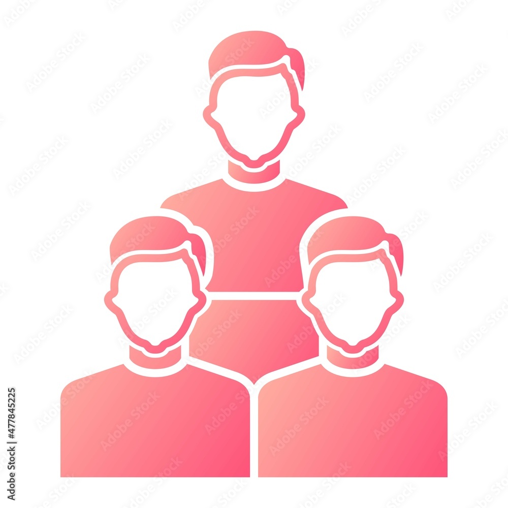 Vector Audience Glyph Gradient Icon Design Vector Audience Glyph Gradient Icon Design