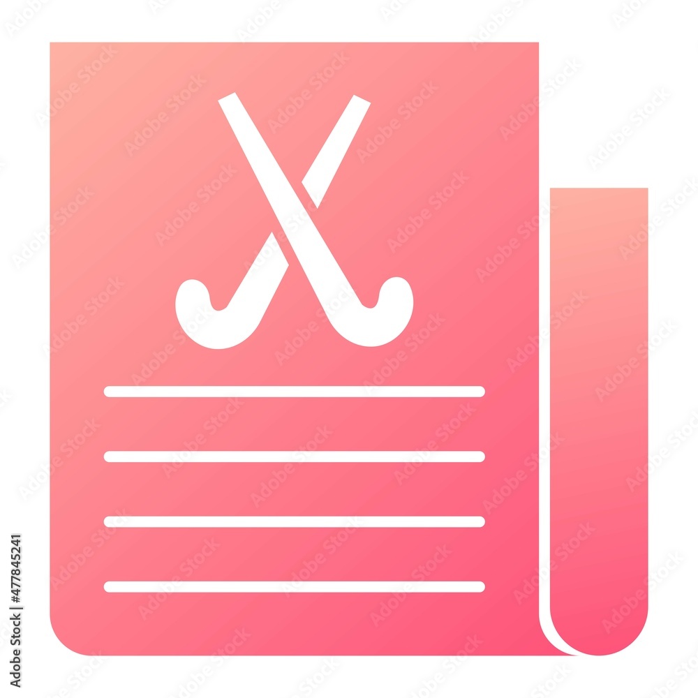 Vector Hockey News Glyph Gradient Icon Design Vector Hockey News Glyph Gradient Icon Design