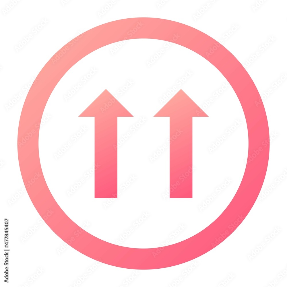 Vector One Way Glyph Gradient Icon Design Vector One Way Glyph Gradient Icon Design