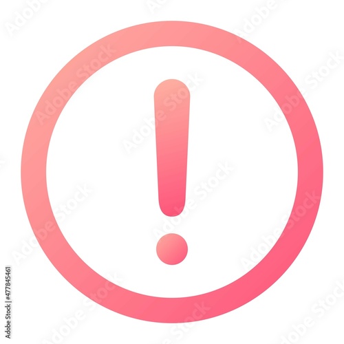 Vector Warning Glyph Gradient Icon Design
